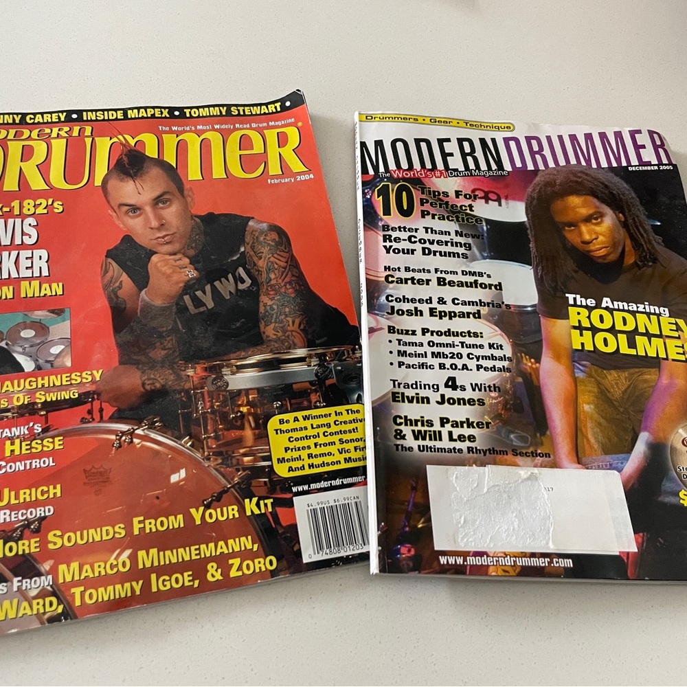 2 Modern Drummer Magazines